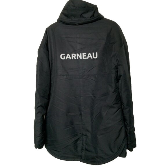 Adidas Garneau Stadium Jacket Men Medium Black Coat Coach Parka Moose 18 Soccer - Picture 2 of 16